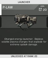 The P-LAW being unlocked in multiplayer.