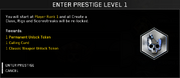 Prestige Mode Menu IW