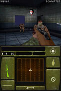 The HUD in Call of Duty: Black Ops (Nintendo DS) Zombies.