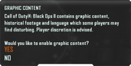 Enabling the Graphic Content Filter in Call of Duty: Black Ops II