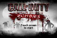 Call of Duty: Zombies start screen.