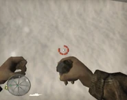 Frag FF.png (141 KB) A Frag grenade about to be thrown. Note the six second timer represented by six red lines around a white dot.