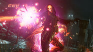A promotional shot showcasing the life drain attack of a Disciple.