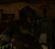 Price wearing Night Vision Goggles.