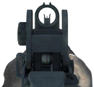 The M4A1's iron sights.