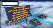 MD Turrets guarding the road to New Vision City.