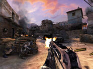 Firing M8A1 in Call of Duty: Strike Team.