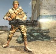 A Tropas soldier firing a Death Machine in multiplayer.