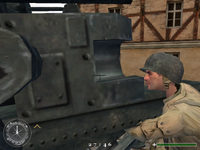 The weapon is shown as usable by a single man for gameplay purposes; the normal crew of a FlaK is ten.