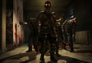 A group of zombies in Mob of the Dead.