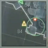 Sygnał wytwarzany przez czujnik widoczny na mapie