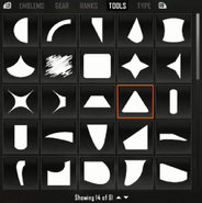 Selecting layers to use on an Emblem.