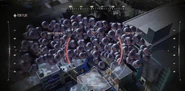 An active Drone Swarm in multiplayer.