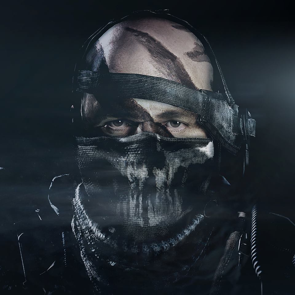 Call Of Duty 6 - Modern Warfare 2 Lieutenant Simon Ghost Riley Cosplay  Costume