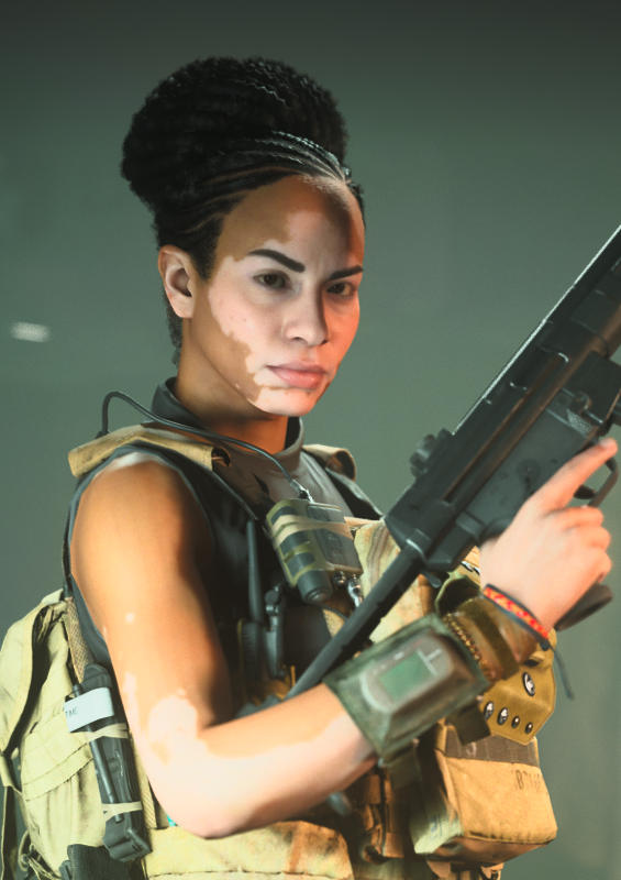 Colorado model with vitiligo in new Call of Duty games