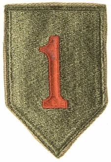 Das Zeichen für die 1. Infanteriedivision, die Big Red One