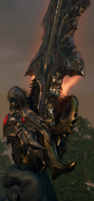 The uncharged Caliburn in first person.