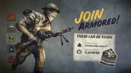 The Armored Division selection screen.