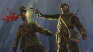 A Zombified Richtofen is killed at the hands of Nikolai.