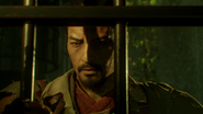 Takeo looking into a cell.