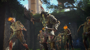 The Destroyer accompanying a group of Zombies, as seen in the Mad Hatter trailer.