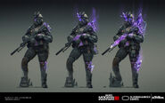 Scorch's "Outbroken" skin's concept art.
