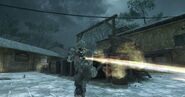 A flamethrower being used in third person.