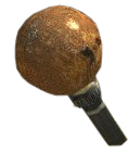 A thrown sticky grenade