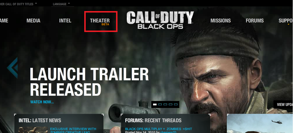 call of duty theatre