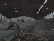 Two Stukas flying low during a raid.