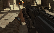 The shotgun equipped on the AK117