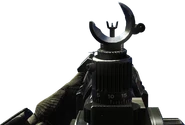 The M27-IAR's iron sights.