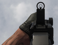 The default iron sights of the Kilo 141