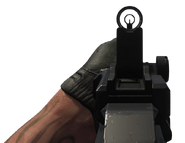 The default iron sights of the Kilo 141