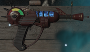 The player receiving the Ray Gun.