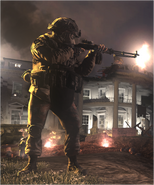 A VDV soldier fires his RPD in "Whiskey Hotel".