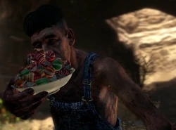 Arthur eating Candy.