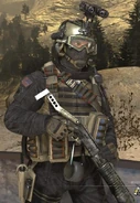 Shadow Company member with a SPAS-12.