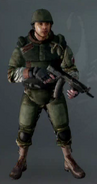 A Tropas soldier with the Flak Jacket perk in multiplayer.
