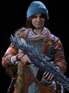 Beatrice's "Scavenged Warmth" skin featuring a beanie.