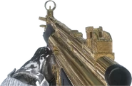 A MP5K with Golden Camouflage in Call of Duty: Black Ops.