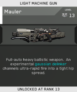 Mauler Unlock Card IW.png (63 KB) The Mauler being unlocked in multiplayer