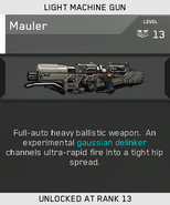 The Mauler being unlocked in multiplayer