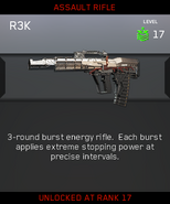 The R3K being unlocked in Zombies