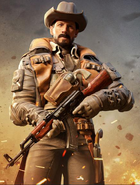 Alex en uniforme de Cow Boy