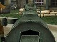 The MP40's iron sights.