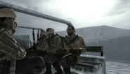 Kravchenko on a vehicle alongside Red Army soldiers.