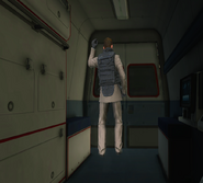 Anatoly inside the ambulance waiting for Makarov and his team.