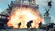 Explosion and enemies at Eiffel Tower Iron Lady MW3