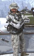 Captain Price wearing his winter outfit from "Contingency".